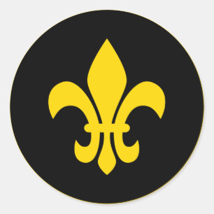 Sticker Rond Fleur de Lis
