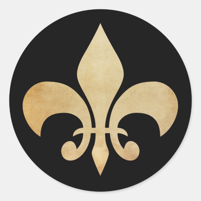 Sticker Rond Fleur de Lis (Devant)
