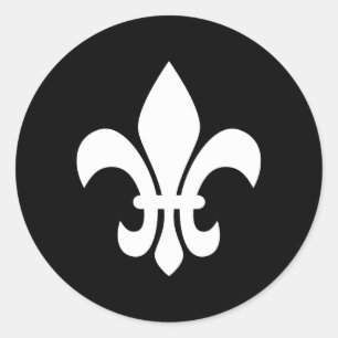 Sticker Rond Fleur de Lis