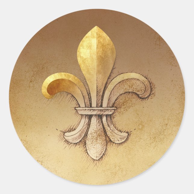 Sticker Rond Fleur de lis (Devant)