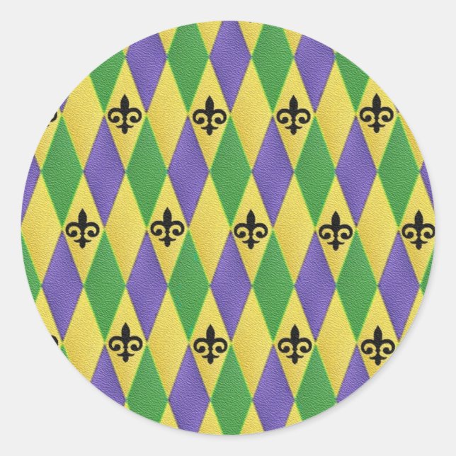 Sticker Rond Fleur de lis (Devant)