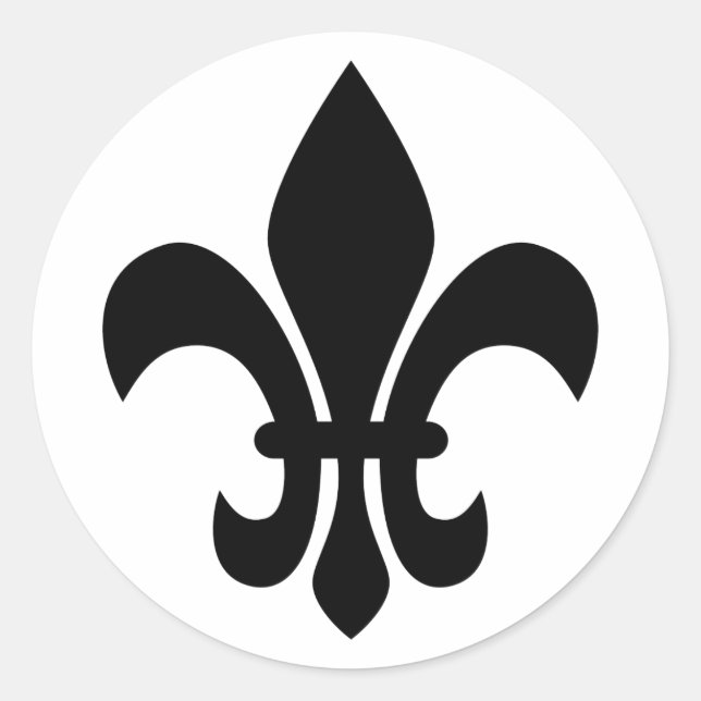 Sticker Rond Fleur de Lis (Devant)