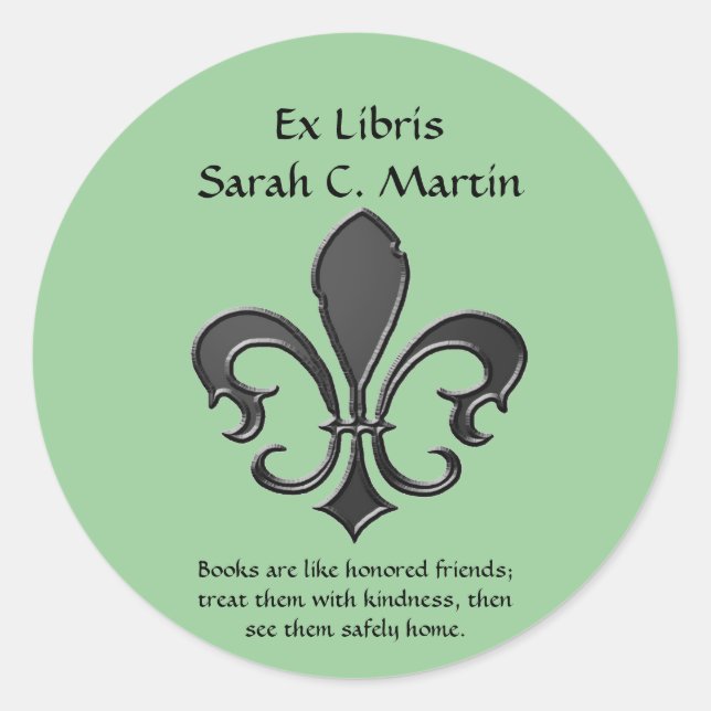 Sticker Rond Fleur de Lis 2 (Devant)