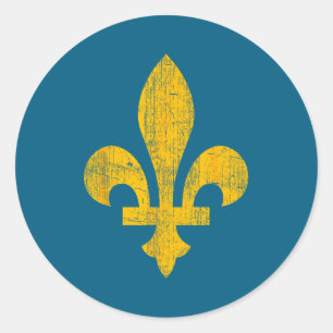 Sticker Rond Fleur De Lis La Nouvelle-Orléans