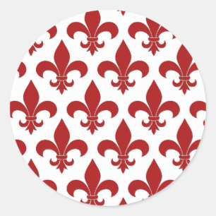 Sticker Rond Fleur de lis Motif Classic