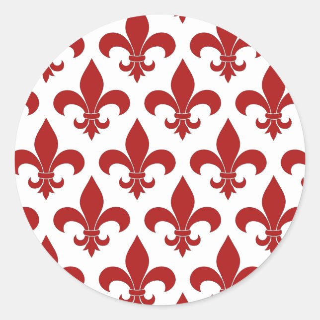 Sticker Rond Fleur de lis Motif Classic (Devant)