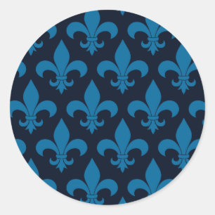 Sticker Rond Fleur de lis Motif Classic