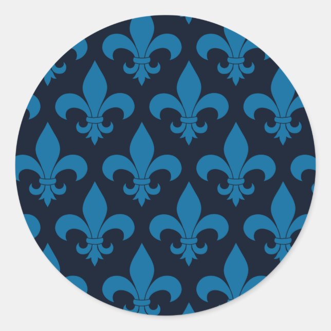 Sticker Rond Fleur de lis Motif Classic (Devant)