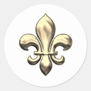 Sticker Rond Fleur de Lis sur Changeable Arrière - plan