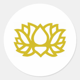 Sticker Rond Fleur de Lotus