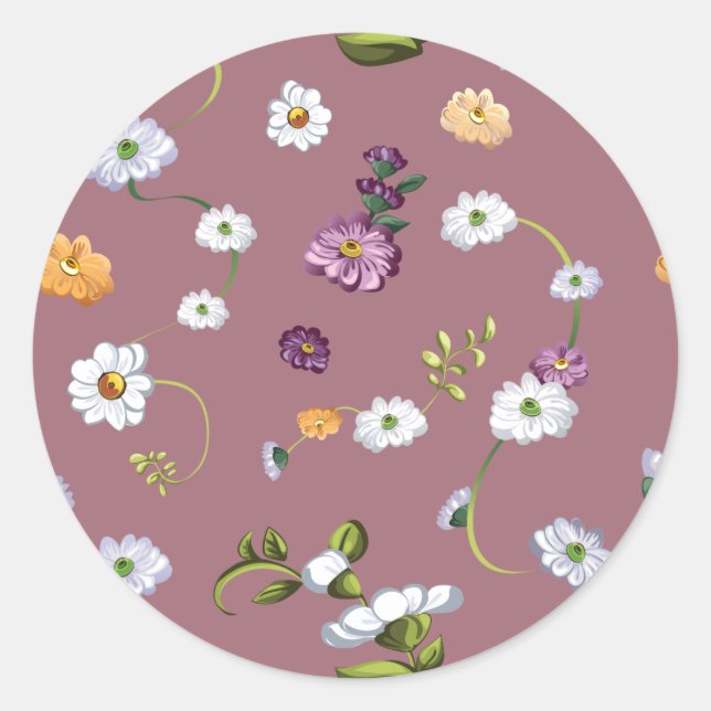Sticker Rond Fleur de marguerite 3 (Devant)