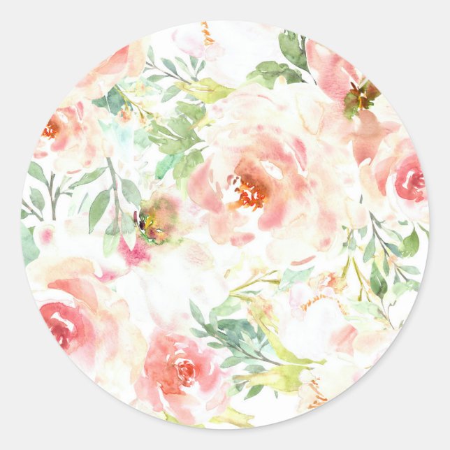 Sticker Rond Fleur de naissance (Devant)