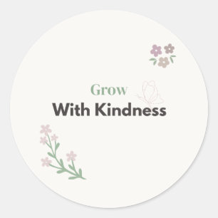 Sticker Rond Fleur de professeur Cultiver la gentillesse