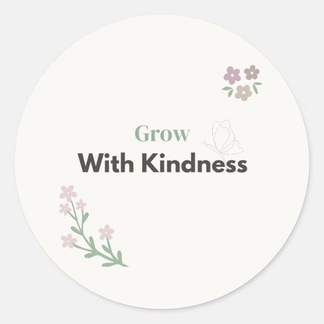Sticker Rond Fleur de professeur Cultiver la gentillesse  (Devant)
