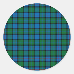 Sticker Rond Fleur de tartan de ressortissant de l'Ecosse