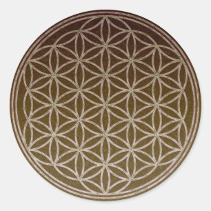 Sticker Rond Fleur de vie
