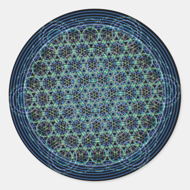 Sticker Rond Fleur de vie (Devant)