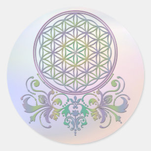Sticker Rond Fleur de vie / Blume des Lebens - Ornements II