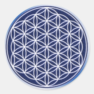 Sticker Rond Fleur De Vie / Ciel