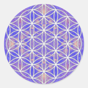 Sticker Rond Fleur de vie (couleur 3)