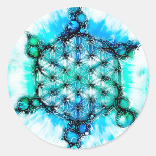 Sticker Rond Fleur De Vie - Façons Colorées 3