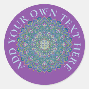 Sticker Rond Fleur De Vie - Mandala India Style 1