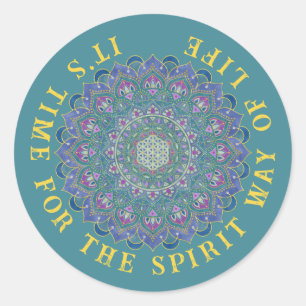 Sticker Rond Fleur De Vie - Mandala India Style 1