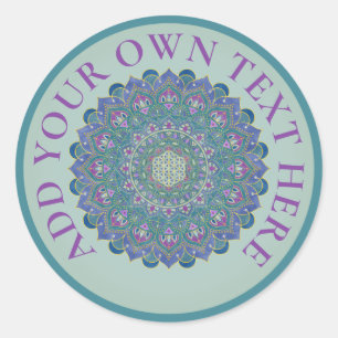 Sticker Rond Fleur De Vie - Mandala India Style 1