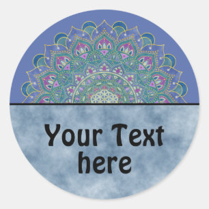 Sticker Rond Fleur De Vie - Mandala India Style 1