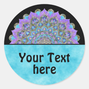 Sticker Rond Fleur De Vie - Mandala India Style 2