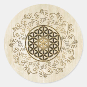 Sticker Rond Fleur De Vie - Ornements Vintages Mandala 2
