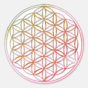 Sticker Rond Fleur de vie petit
