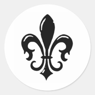 Sticker Rond Fleur Di Lis