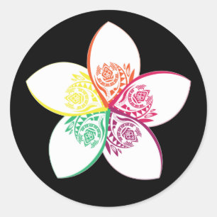Sticker Rond fleur d'île