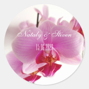 Sticker Rond Fleur d'orchidée