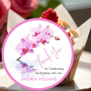 Sticker Rond Fleur d'orchidée sauvage 50e anniversaire