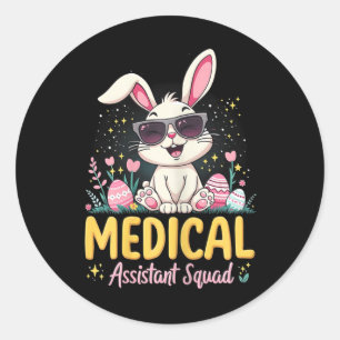 Sticker Rond Fleur d'oreille de lapin Médicale rétro
