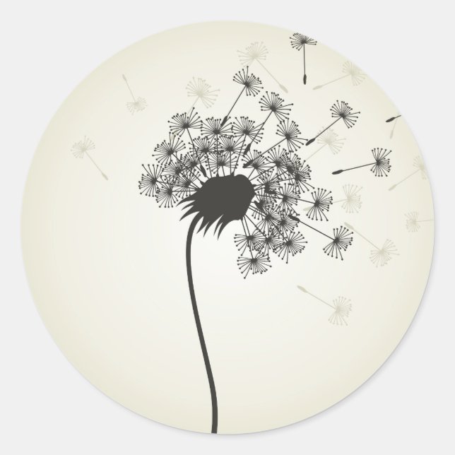 Sticker Rond Fleur d'un pandelion (Devant)