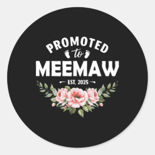 Sticker Rond Fleur Femme Promue À Meemaw 2025