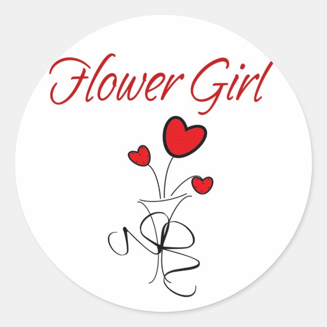 Sticker Rond Fleur fille (Devant)