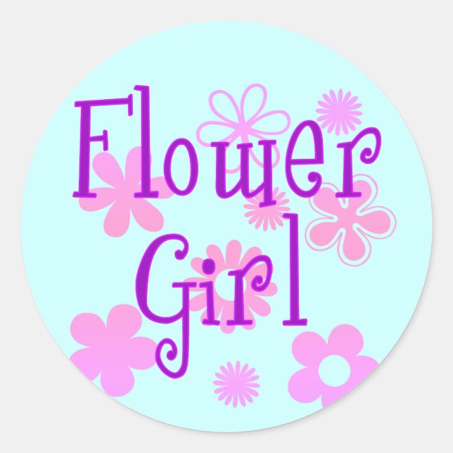 Sticker Rond Fleur Girl Produits (Devant)