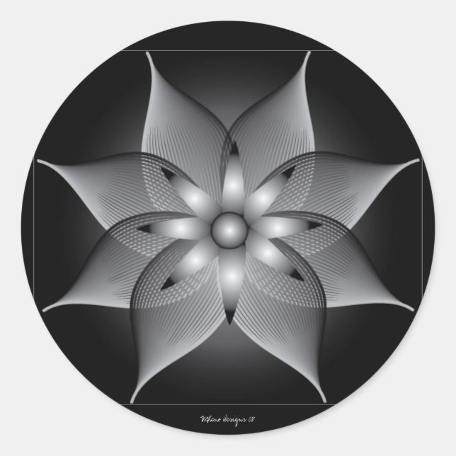 Sticker Rond Fleur IMLeno (Devant)