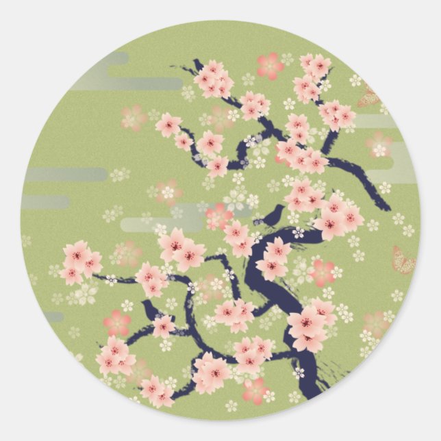 Sticker Rond Fleur JAPONAISE (Devant)