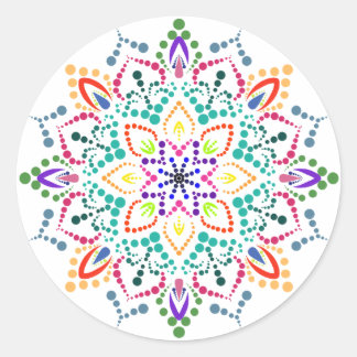 Sticker Rond Fleur Mandala