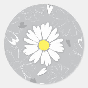 Sticker Rond Fleur marguerite d'Eilin