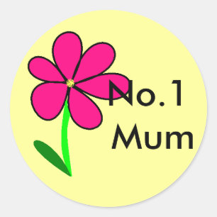 Sticker Rond fleur, no 1