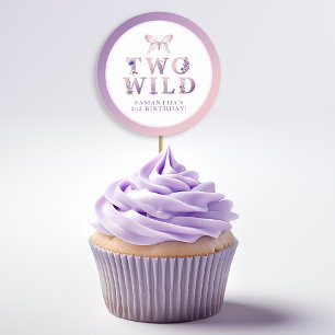 Sticker Rond Fleur sauvage d'aquarelle deux Wild 2e anniversair