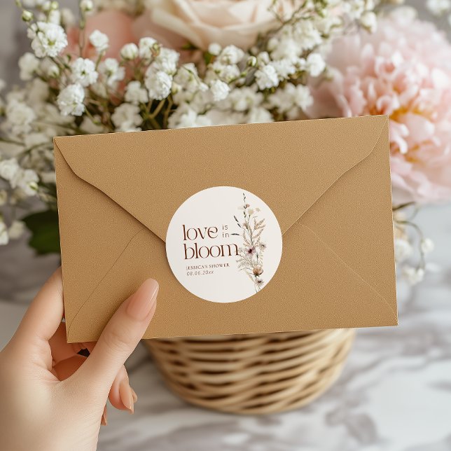 Sticker Rond Fleur sauvage Garden Love in Bloom (Créateur téléchargé)