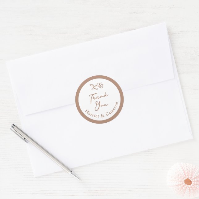 Sticker Rond Fleur simple (Enveloppe)