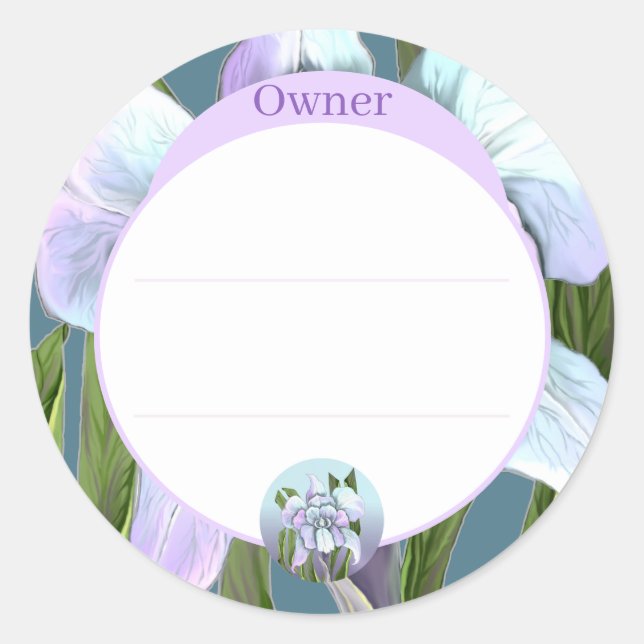 Sticker Rond Fleur Smeraldo (Devant)